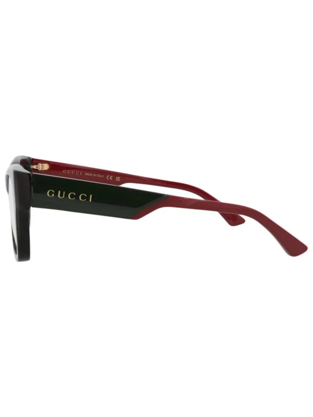 New Gucci Women's Eyeglasses Square Rectangle Recycled Acetate Frame Mens Black